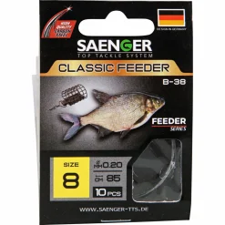 Best Sänger Zielfisch-Haken, gebunden (Classic Feeder B-38) Angelhaken|Friedfischangeln-Zubehör