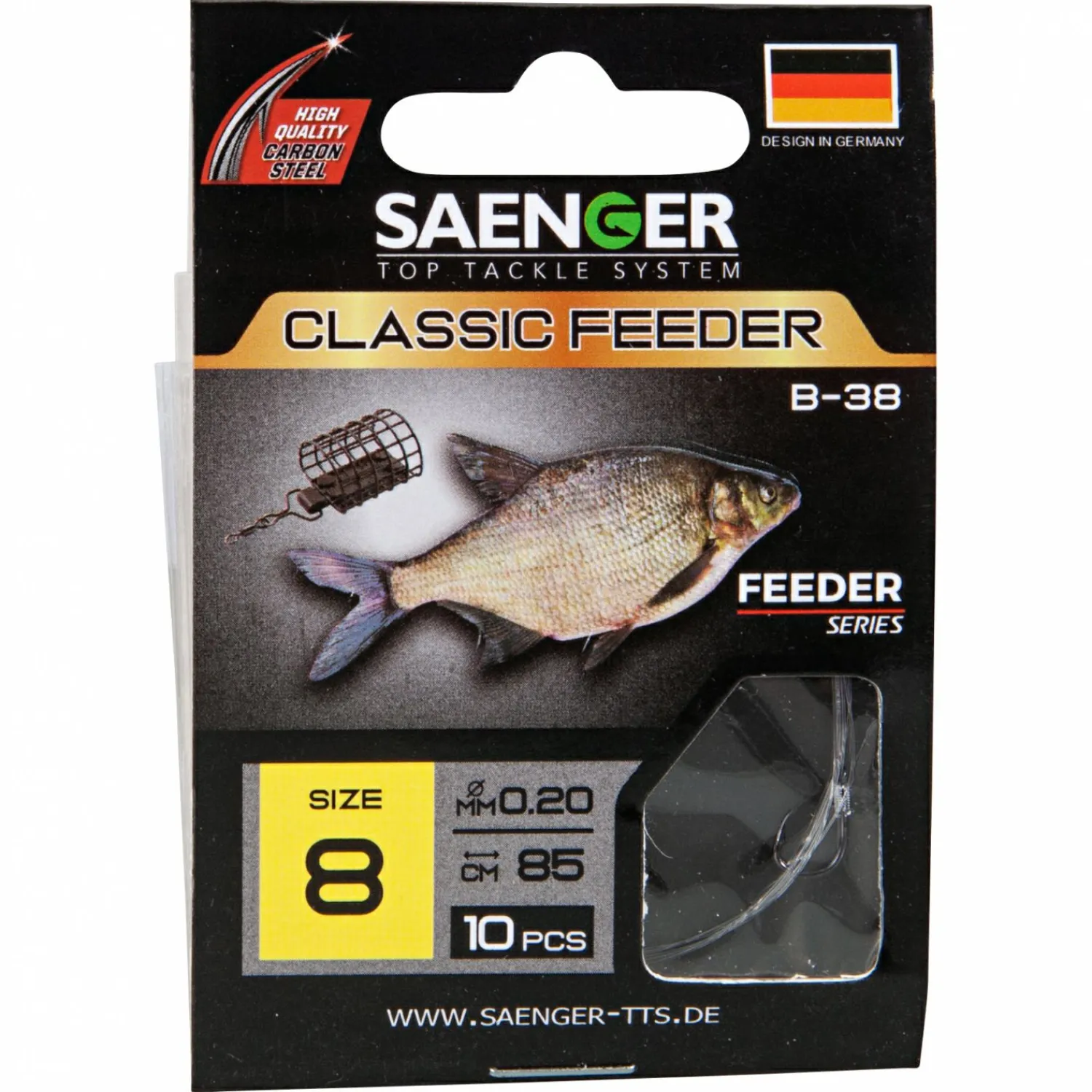 Best Sänger Zielfisch-Haken, gebunden (Classic Feeder B-38) Angelhaken|Friedfischangeln-Zubehör