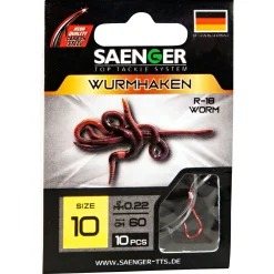 Sale Sänger Zielfisch-Haken, gebunden (Wurmhaken R-18) Angelhaken