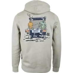 Spika Bone Collector Hoodie Herren (Dune Green)< Angelpullover & -Strickjacken