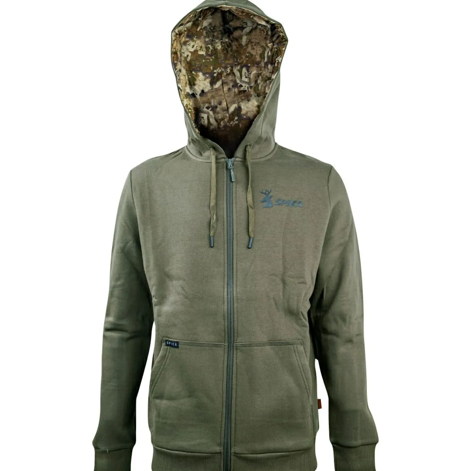 Spika GO Core Zip-Through Hoodie Herren (Olive)< Outdoor- & Angel-Jacken