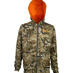 Best GO Core Zip-Through Hoodie Herren (Biarri Camo) Outdoor- & Angel-Jacken