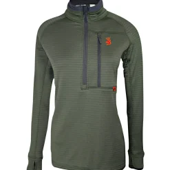 Spika Gridfleece Top Damen (Performance Olive)<Damen Damen Angelshirts & -Oberteile