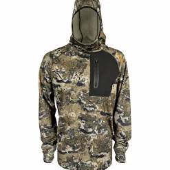 Hot Microfleece Hoodie Herren (Biarri Camo) Angelpullover & -Strickjacken