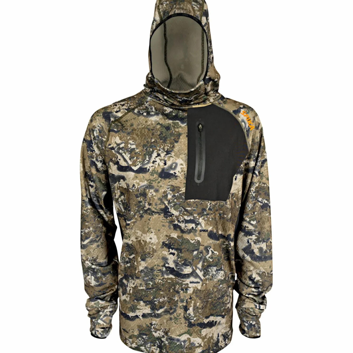 Hot Microfleece Hoodie Herren (Biarri Camo) Angelpullover & -Strickjacken