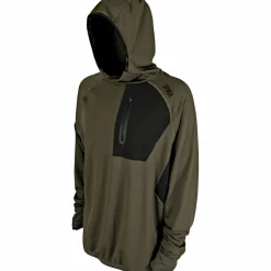 Spika Microfleece Hoodie Herren (Olive Summit)< Angelpullover & -Strickjacken