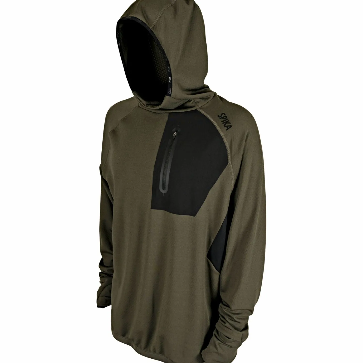 Spika Microfleece Hoodie Herren (Olive Summit)< Angelpullover & -Strickjacken