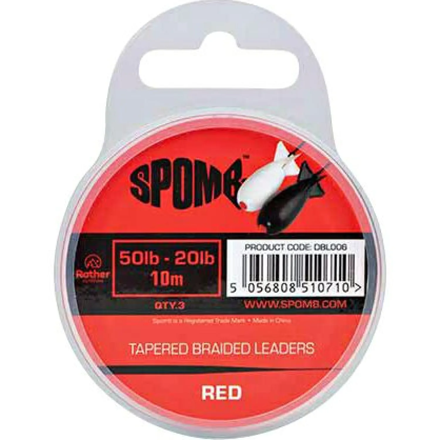 Sale Tapered Braided Leaders (red) Karpfenschnüre|Vorfachschnüre