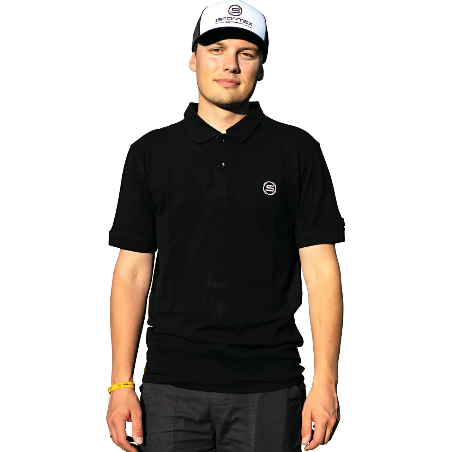 Sportex Classic Polo Shirt Herren (Black)< Angel-Poloshirts & Langarmshirts