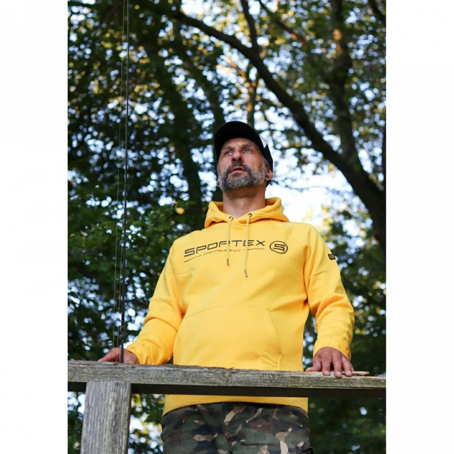 Sportex Hoodie Herren (Yellow)< Angelpullover & -Strickjacken