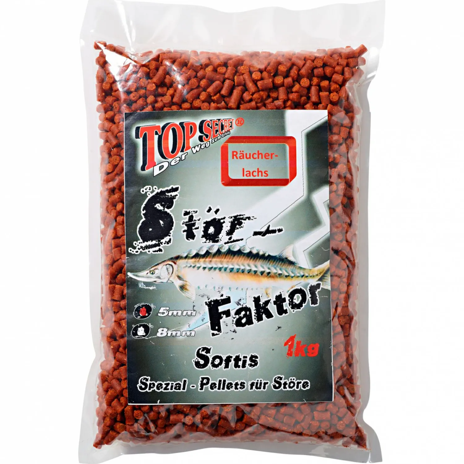 Top Secret Raubfischpellets Stör Faktor (Räucherlachs)< Raubfischangeln-Zubehör|Störköder