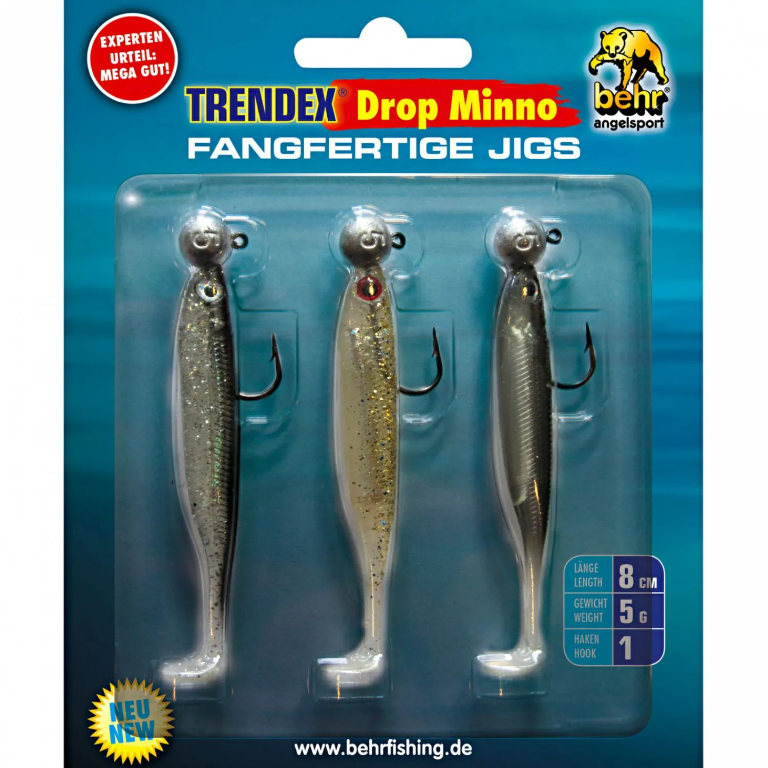 Best Gummifischset Drop Minno Kunstköder-Sets|Gummiköder ·Fertig Montierte Gummifische