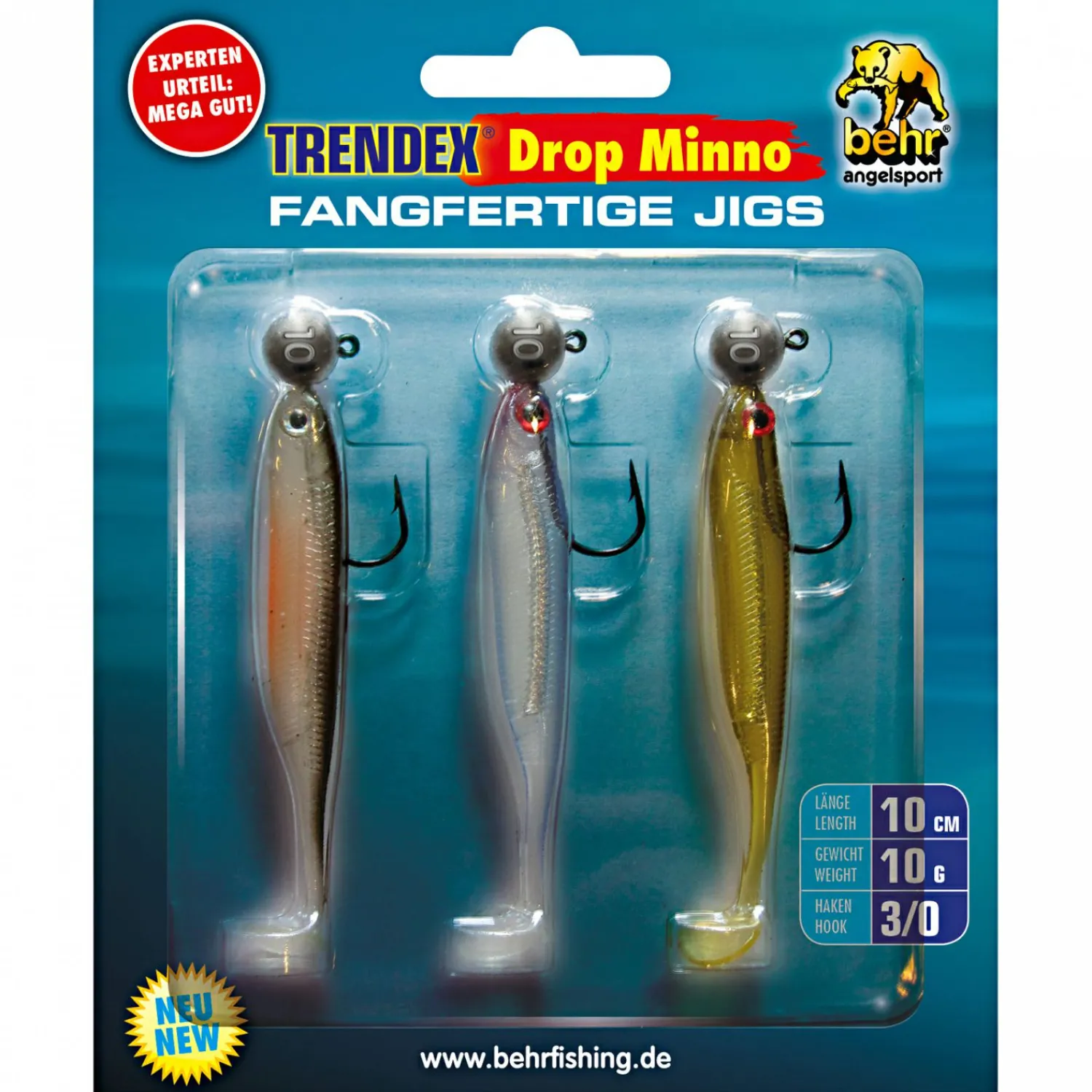 Trendex Gummifischset Drop Minno< Kunstköder-Sets|Gummiköder ·Fertig Montierte Gummifische