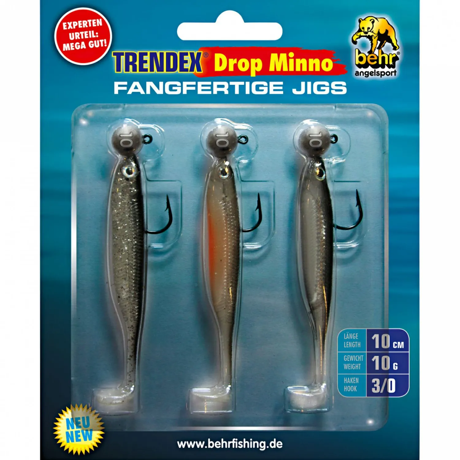 New Gummifischset Drop Minno Kunstköder-Sets|Gummiköder ·Fertig Montierte Gummifische