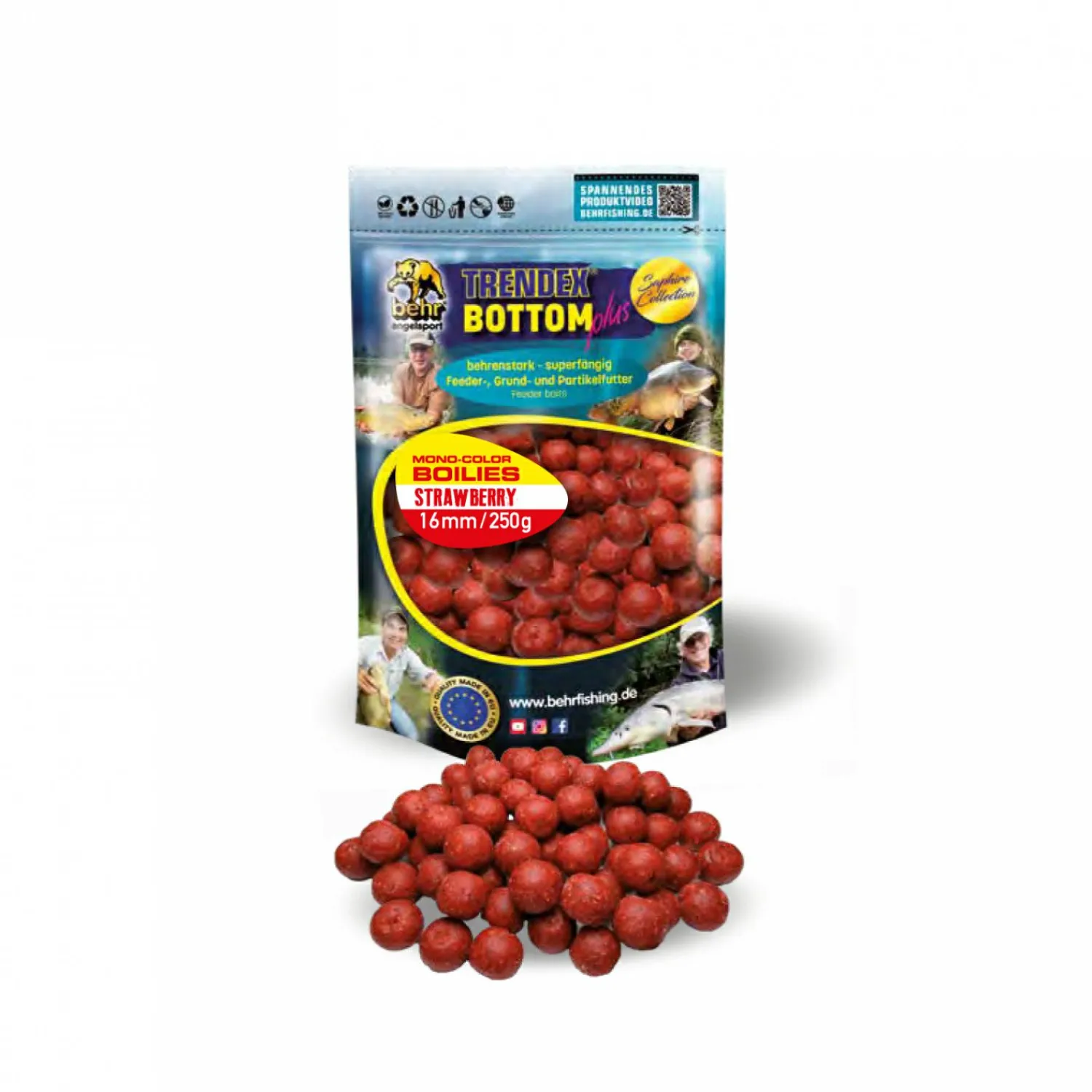 Mono-Colour Boilies (Strawberry) Karpfenfutter·Boilies & Popup Boilies|Karpfenfutter