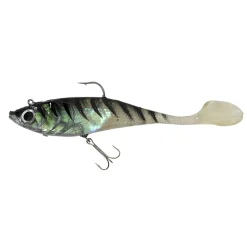 Trendex Shad Magnum (Schwarz/Silber)< Gummiköder ·Fertig Montierte Gummifische|Raubfischangeln Kunstköder