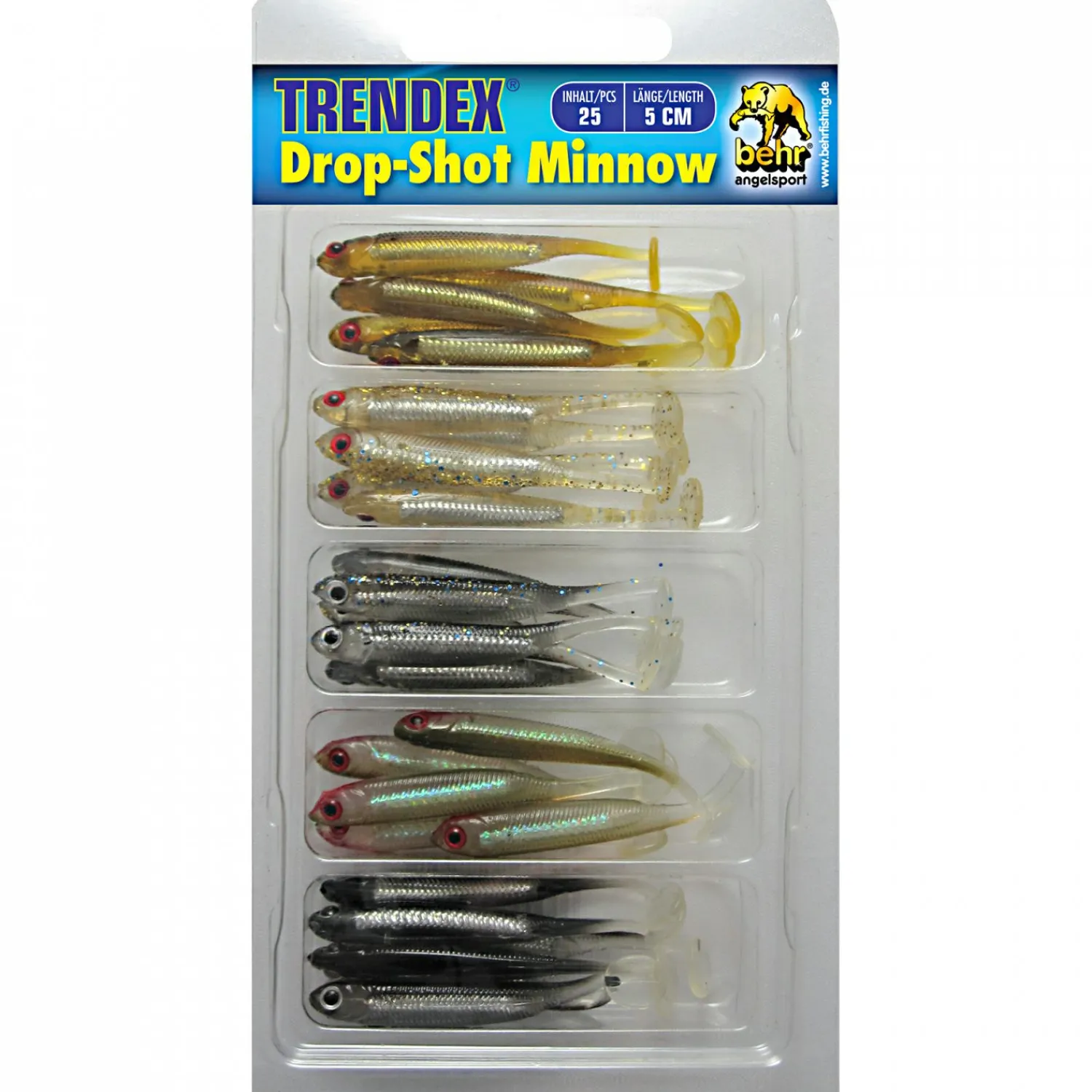 Trendex Softbait Drop-Shot Minnow (Sortiment S)< Kunstköder-Sets|Gummiköder ·Gummifische & Shads