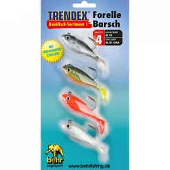 Trendex Softbait Raubfisch-Sortiment 1 (Forelle/Barsch)< Raubfischangeln Kunstköder|Forellen-Kunstköder