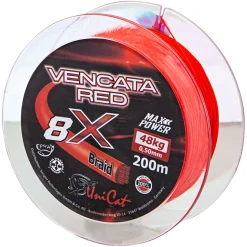 Uni Cat Wallerschnur Vencata Red 8X Braid (200 m)< Wallerschnüre|Wallerschnüre