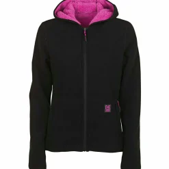 Online Dubbed Reversible Fleece Jacket Damen (Schwarz/Pink) Damen Damen Angeljacken & -Westen
