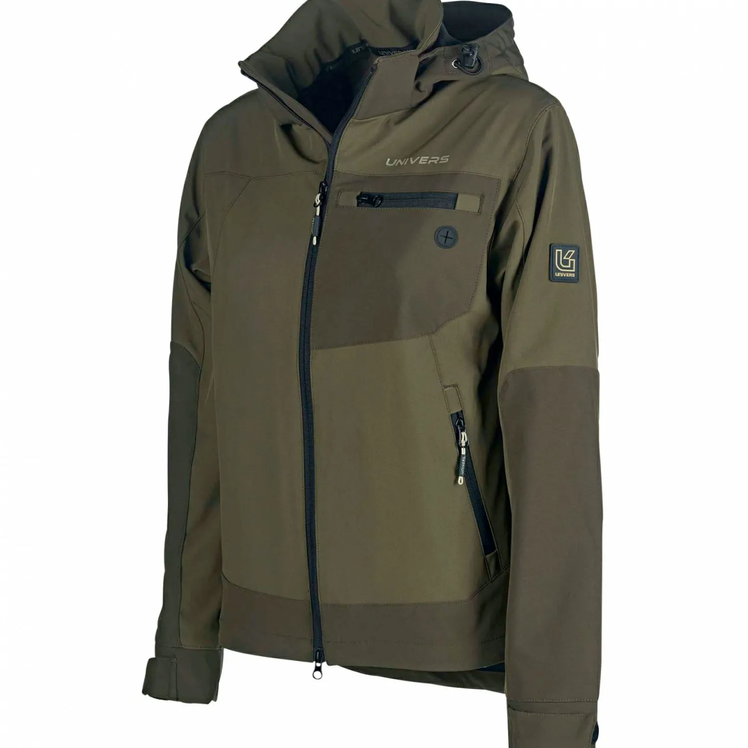 Univers Predazzo Softshell U-Tex Hunting Jacket Damen (Oliv)<Damen Damen Angeljacken & -Westen