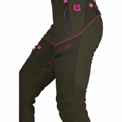 Univers San Gottardo U-Tex Hunting Trousers Damen (Oliv/Pink)<Damen Damen Angelhosen