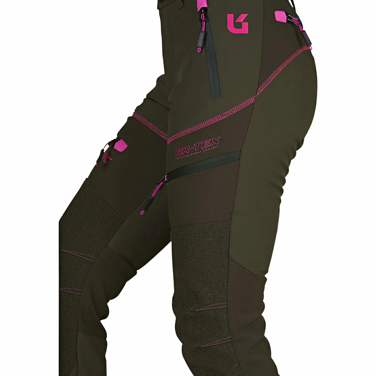 Univers San Gottardo U-Tex Hunting Trousers Damen (Oliv/Pink)<Damen Damen Angelhosen