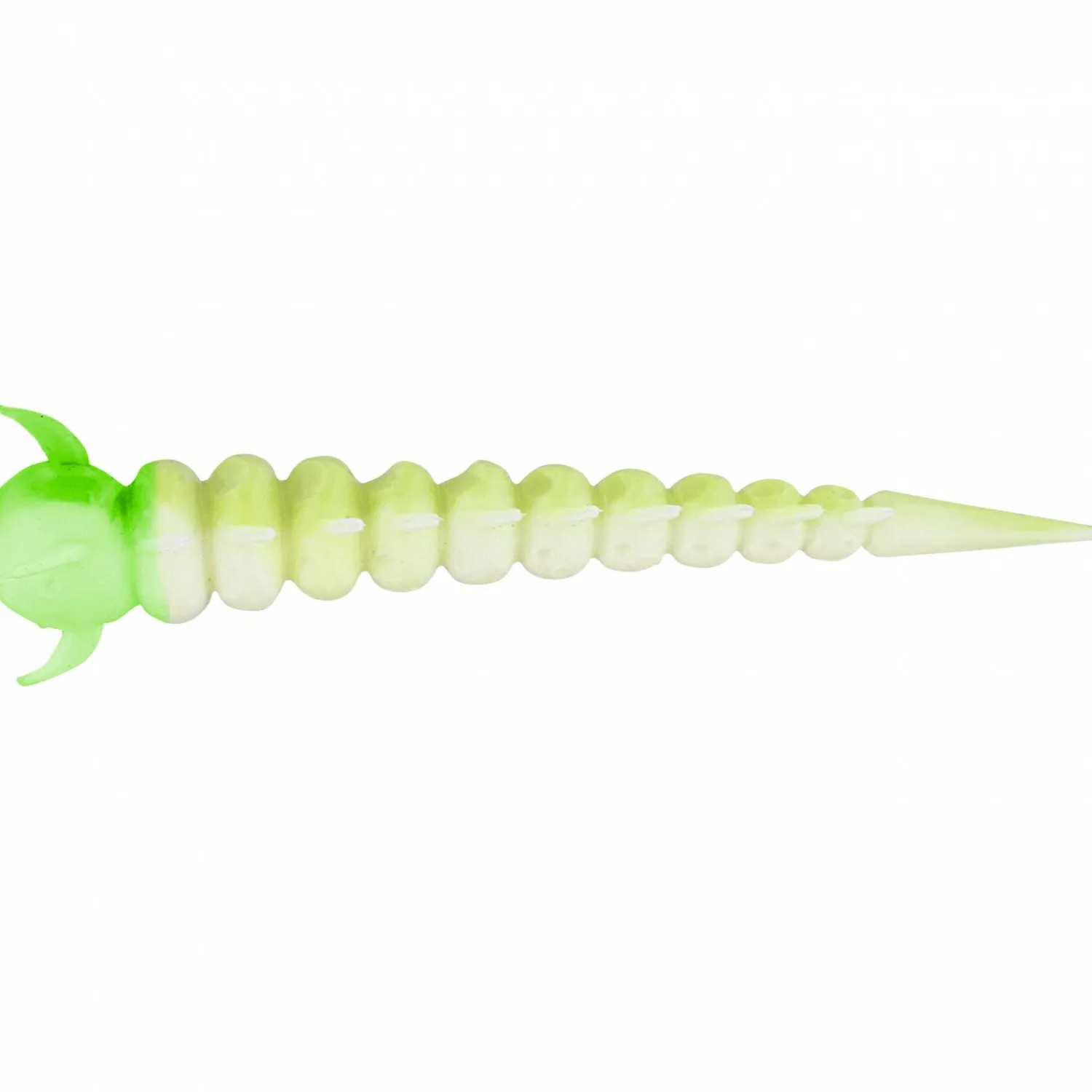 Hot Greedy Worm (White/Chartreuse) Gummiköder ·Gummimaden & Gummiwürmer