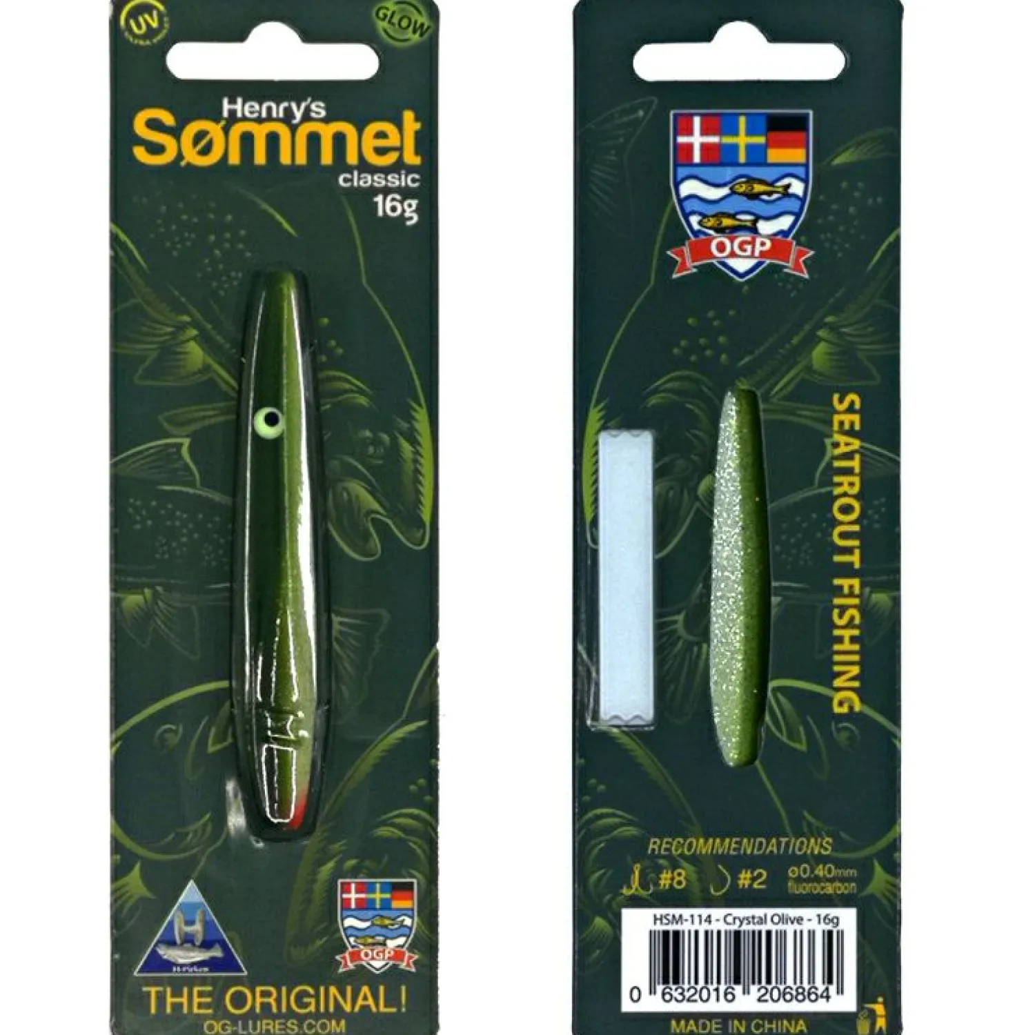 Clearance Meerforellen-Köder Henry´s Sømmet (Crystal Olive) Meeresköder ·Meerforellenblinker|Meeresköder