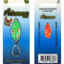 New Mikroköder Fidusen Slim (Green Orange Clown) Trout Spoons|Trout Spoons