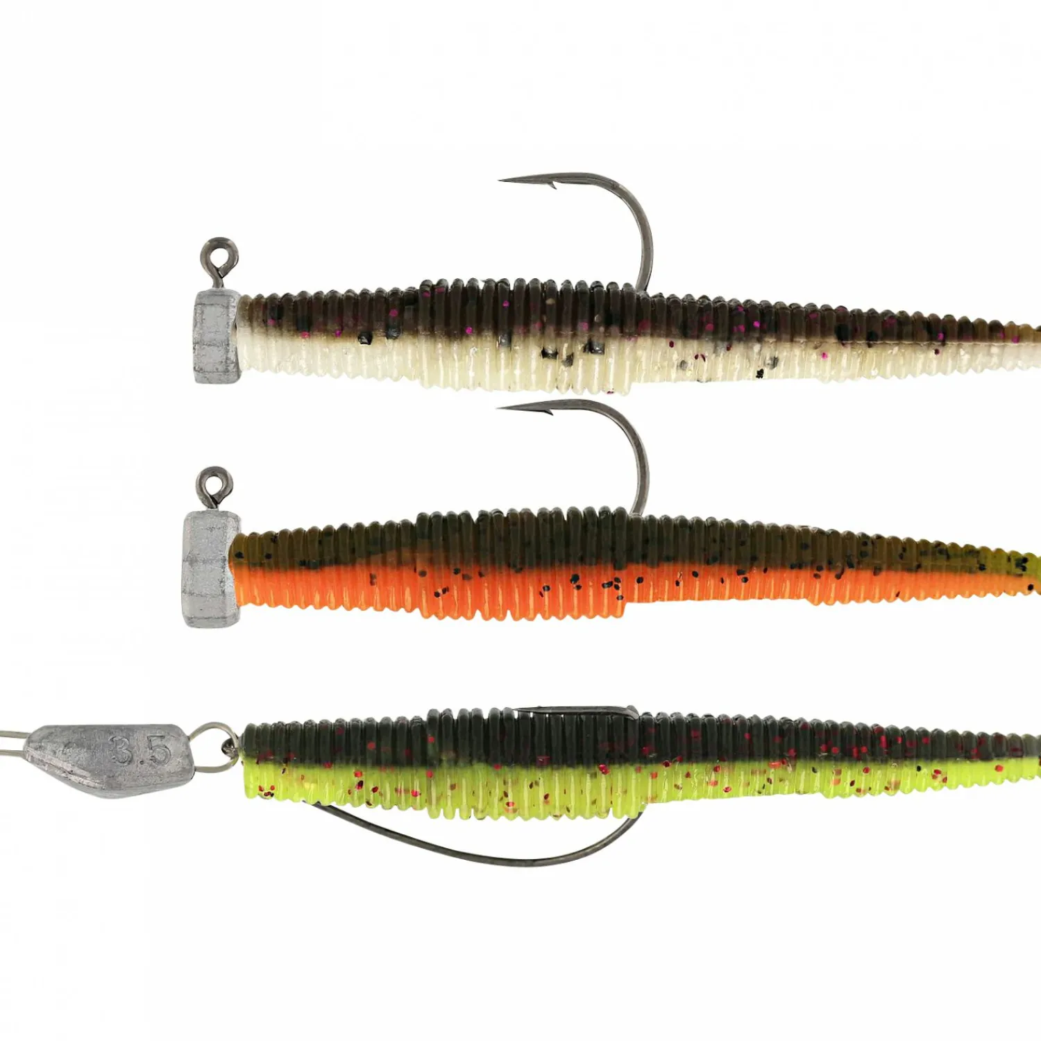 Discount Ned Worm Slim R´NR (Dark Water-Mix) Raubfischangeln Kunstköder|Gummiköder ·Gummifische & Shads