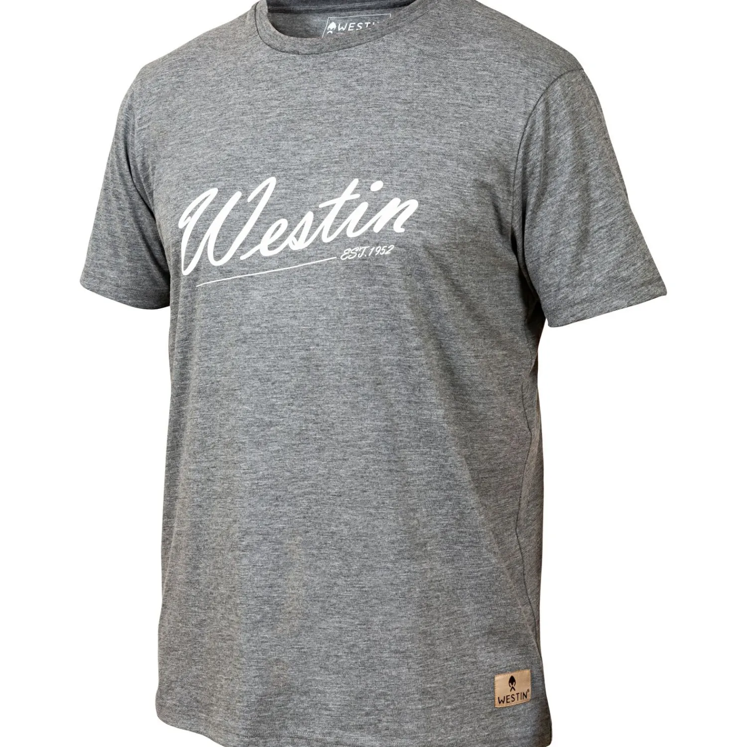 Westin Old School T-Shirt Herren (Grey Melange)< Angelshirts & Angel-Oberteile