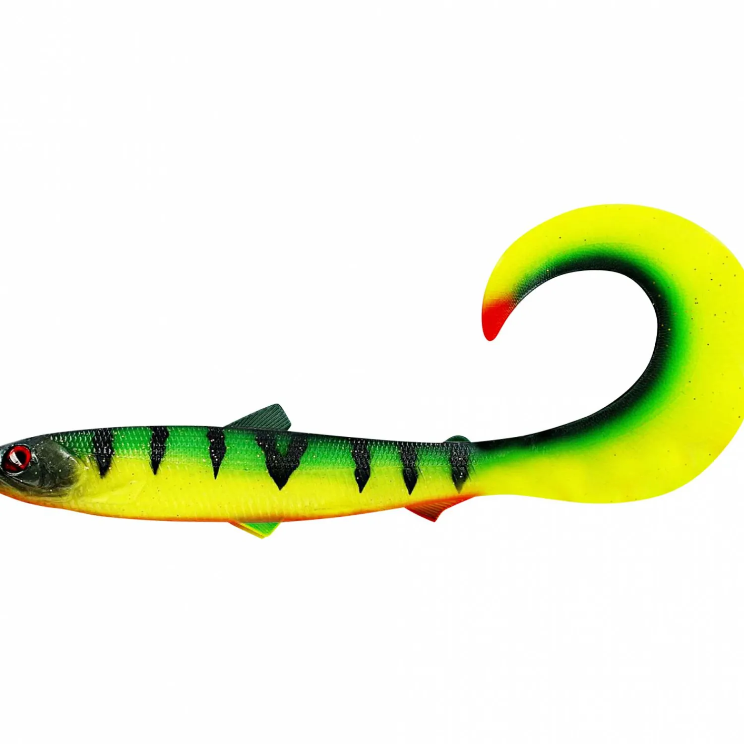 New Softlure BullTeez Curltail (Tiger Perch) Gummiköder ·Twister