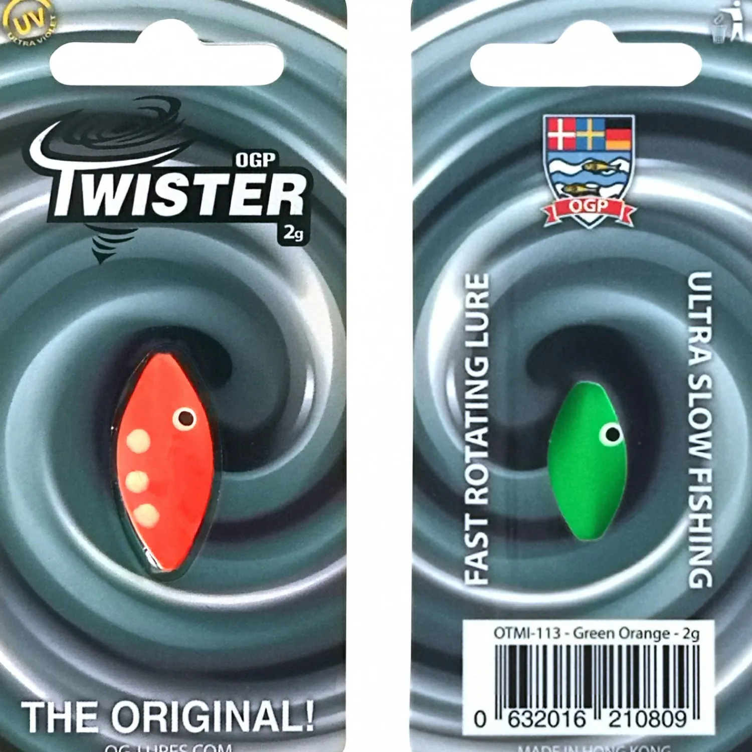 Hot Twister (Green Orange) Trout Spoons|Forellenangeln-Zubehör
