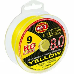 WFT Angelschnur KG 8.0 8-Carrier Super Braid (gelb, 600 m)< Geflochtene Schnüre