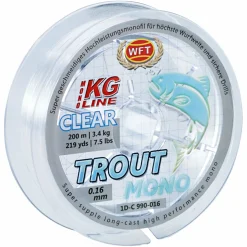 Clearance Angelschnur Trout Mono (transparent, 200 m) Forellenschnüre|Forellenschnüre