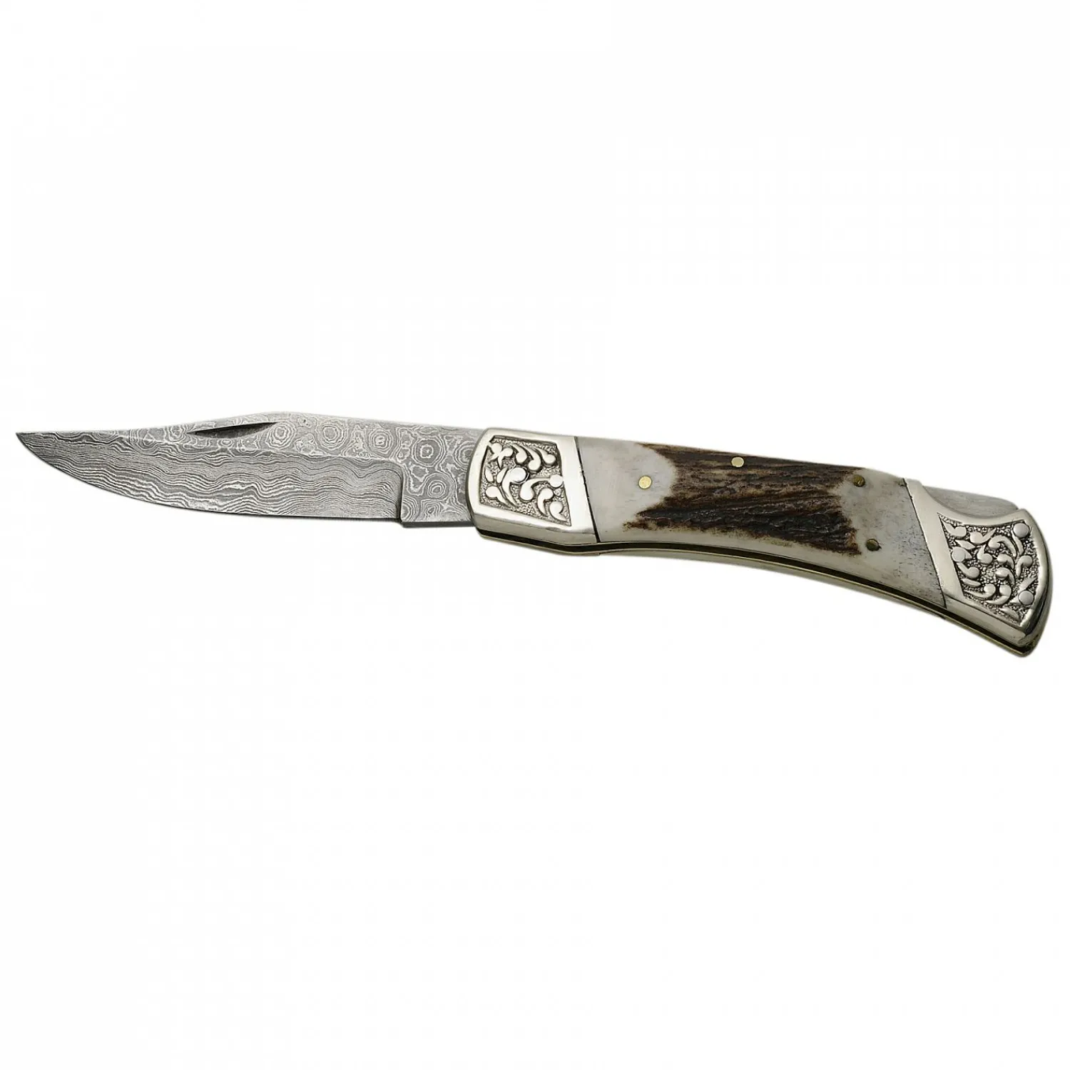 Whitefox Damast Taschenmesser Markgraf< Angelmesser·Taschen- & Multifunktionsmesser