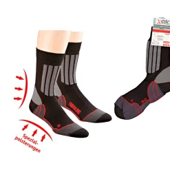Outlet Allround Sport- und Trekking-Socken Unisex, m. X-Static® (Schwarz) Outdoor- & Angel-Socken