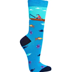 Wowerat Sneakers Socks4Fun, m. Angler-Motiv (Blau)< Outdoor- & Angel-Socken